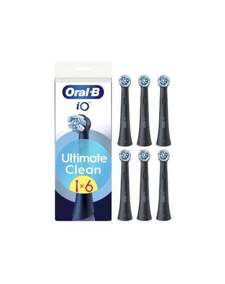 Oral-B Replaceable toothbrush heads | iO UltimateClean | Heads | For adults | Number of brush heads included 6 | Black