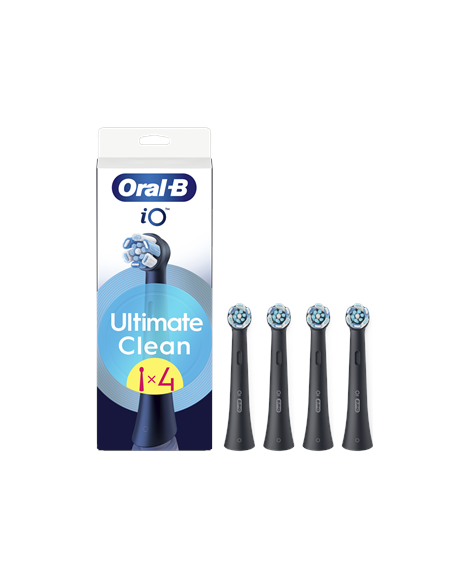 Oral-B Replaceable toothbrush heads | iO UltimateClean | Heads | For adults | Number of brush heads included 4 | Black