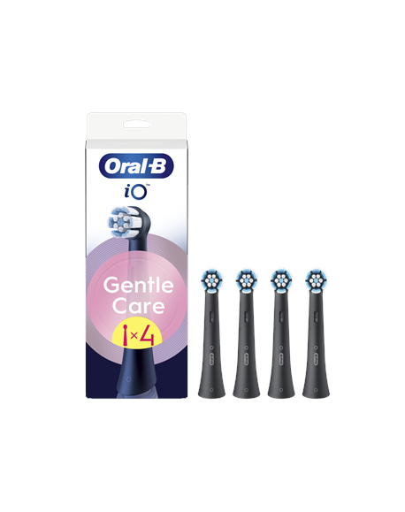 Oral-B Replaceable toothbrush heads | iO GentleCare | Heads | For adults | Number of brush heads included 4 | Black