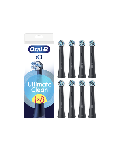 Oral-B Replaceable toothbrush heads | iO UltimateClean | Heads | For adults | Number of brush heads included 8 | Black