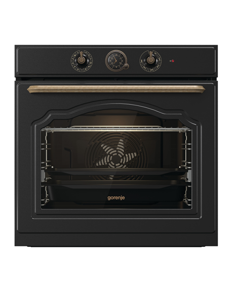 Gorenje Oven | BOS67372CLB | 77 L | Electric | AquaClean | Mechanical control | Steam function | Height 59.5 cm | Width 59.5 cm 