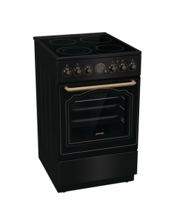 Gorenje Cooker | GECS5B70CLB | Hob type Vitroceramic | Oven type Electric | Black | Width 50 cm | Depth 59.4 cm | 70 L