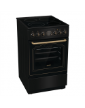 Gorenje Cooker | GECS5B70CLB | Hob type Vitroceramic | Oven type Electric | Black | Width 50 cm | Depth 59.4 cm | 70 L