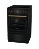 Gorenje Cooker | GECS5B70CLB | Hob type Vitroceramic | Oven type Electric | Black | Width 50 cm | Depth 59.4 cm | 70 L