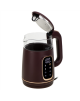 Adler Kettle with LED Display | AD 1305 | Electric | 2200 W | 1.7 L | Plastic | 360° rotational base | Burgundy