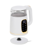 Adler Kettle with LED Display | AD 1305 | Electric | 2200 W | 1.7 L | Plastic | 360° rotational base | White/Gold