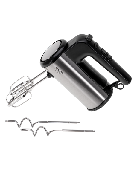 Adler Hand mixer | AD 4232 | Hand Mixer | 900 W | Number of speeds 5 | Turbo mode | Black/Stainless Steel