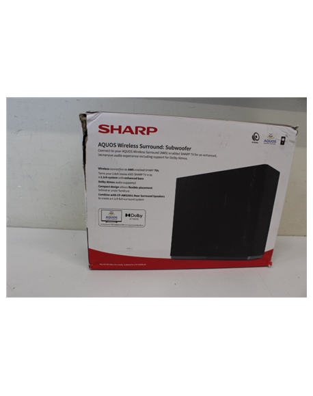 SALE OUT. Sharp AQUOS Wireless Surround Subwoofer | Sharp | AQUOS Surround Subwoofer | CP-AWS0101 | Wi-Fi | DAMAGED PACKAGING | 