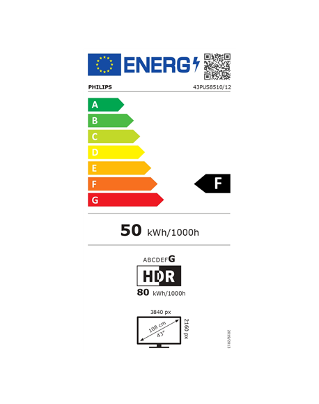 Philips 43PUS8510/12 | 43 | Smart TV | TITAN OS | UHD | Black