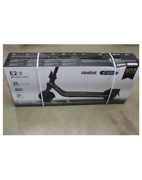 SALE OUT. Ninebot by Segway eKickScooter E2 E II | Segway | E2 E II | eKickScooter | 450 W | Up to 20 km/h | 8.1 " | Black and G