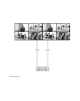Neomounts MOVE ADM-875WH2 Screen adapter from 1 to 2 screens - 42-65" - max 40 kg/screen - VESA 100x100-800x400 - lockable (excl