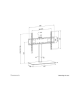 Neomounts DS45-430BL16 TV stand 1 screen - 37-70" - 0-40 kg - VESA 200x200-600x400 - height adjustment 11,6 cm - 70° swivel - bl