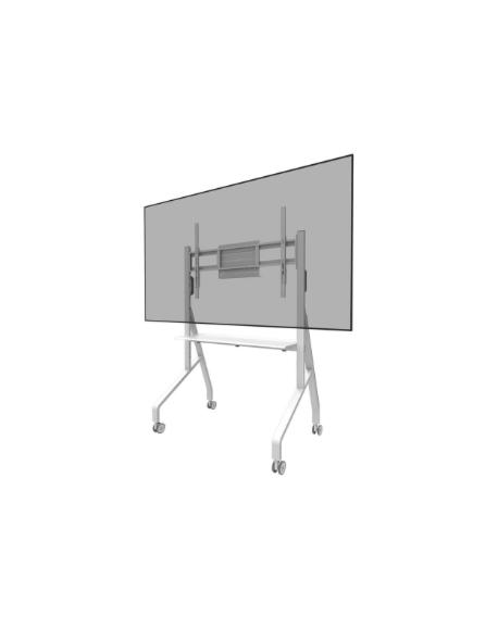 Neomounts MOVE Go FL50-525WH1 TV trolley - 55-86" - max 76 kg - manual h 106-136 cm - VESA 100x100-900x600 - incl. hardware shel