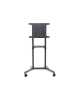 Neomounts NS-M1250BLACK TV trolley - 37-70" - max 70 kg - VESA 200x200-600x400 - 90° rotatable - incl. hardware shelf - black