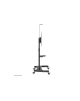 Neomounts PLASMA-M1950E TV trolley - 60-100" - max 100 kg - manual h 134-166 cm - VESA 200x200-1000x600 - incl. cam/hardware she