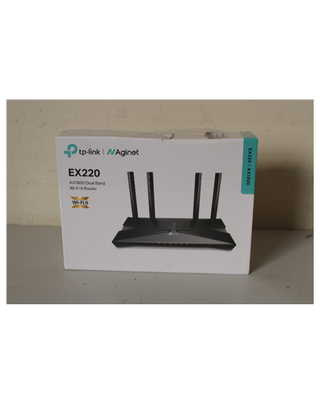 SALE OUT. | TP-LINK AX1800 Dual Band Wi-Fi 6 Router | EX220 | 802.11ax | 10/100/1000 Mbit/s | Ethernet LAN (RJ-45) ports 4 | Mes