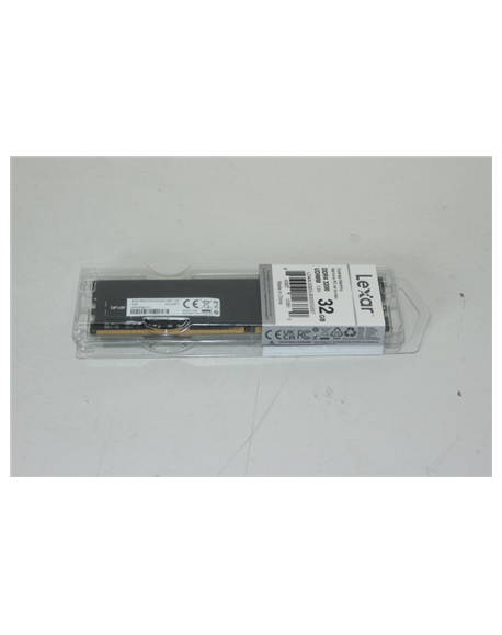 SALE OUT. Lexar DDR4 32GB 288 PIN U-DIMM 3200Mbps, CL19, 1.2V- BLISTER Package | Lexar | 32 GB | DDR4 | 3200 MHz | PC/server | R