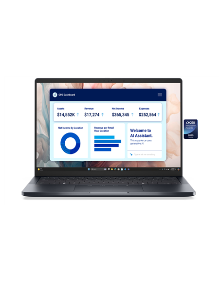 Dell Pro 14 Premium | 14 " | FHD+ | Anti-glare | Intel Core Ultra 7 | 268V | 16 GB | LPDDR5x | Solid-state drive capacity 512 GB