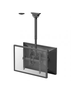 Neomounts NM-C440DBLACK Dual monitor/TV mount ceiling | Adjustable Height, Rotate, Tilt, Swivel | 32-60 " | Maximum weight (capa