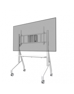 Neomounts Floor stand | FL50-575WH1 TV trolley | Adjustable Height | 65-110 " | Maximum weight (capacity) 125 kg | White