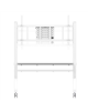 Neomounts Floor stand | FL50-575WH1 TV trolley | Adjustable Height | 65-110 " | Maximum weight (capacity) 125 kg | White