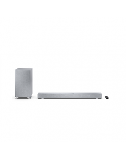 Sharp | 3.1.2 Dolby Atmos/DTS:X Soundbar with Wireless Subwoofer | HT-SBW53121(SL) | 550 W | Bluetooth | Silver | Wireless conne