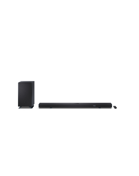 Sharp | 5.1.2 Dolby Atmos/DTS:X Soundbar with Wireless Subwoofer | HT-SBW55121(BK) | 650 W | Bluetooth | Black | Wireless connec