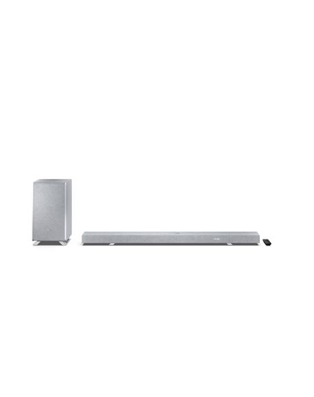 Sharp | 5.1.2 Dolby Atmos/DTS:X Soundbar with Wireless Subwoofer | HT-SBW55121(SL) | 650 W | Bluetooth | Silver | Wireless conne