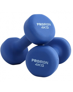 PROIRON PRKNED04K Dumbbell Weight Set, 2 pcs, 4 kg, Blue, Neoprene