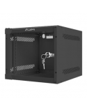 Lanberg Rack cabinet 10" wall-mount 4U/280x310 (flat pack) with glass door, black | Lanberg