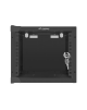 Lanberg Rack cabinet 10" wall-mount 4U/280x310 (flat pack) with glass door, black | Lanberg
