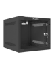 Lanberg Rack cabinet 10" wall-mount 4U/280x310 (flat pack) with glass door, black | Lanberg