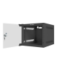 Lanberg Rack cabinet 10" wall-mount 4U/280x310 (flat pack) with glass door, black | Lanberg