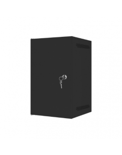 Lanberg Rack cabinet 10" wall-mount 9U/280x310 for self-assembly with metal door (flat pack), black | Lanberg