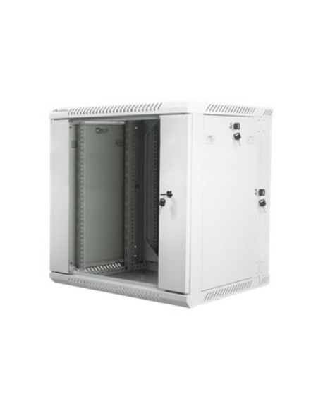 Lanberg Rack cabinet 19" double-section wall-mount 12U/600x600 (flat pack), grey | Lanberg