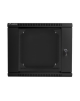 Lanberg Rack cabinet 19" double-section wall-mount 9U/600x600 (flat pack), black | Lanberg