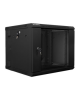 Lanberg Rack cabinet 19" double-section wall-mount 9U/600x600 (flat pack), black | Lanberg