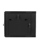 Lanberg Rack cabinet 19" double-section wall-mount 9U/600x600 (flat pack), black | Lanberg