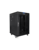 Lanberg Rack cabinet 19" free-standing 15U/600x600 (flat pack) with glass door lCD V2, black | Lanberg
