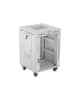 Lanberg Rack cabinet 19" free-standing 15U/600x600 (flat pack) with glass door ICD V2, grey | Lanberg