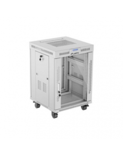 Lanberg Rack cabinet 19" free-standing 15U/600x600 (flat pack) with glass door ICD V2, grey | Lanberg
