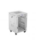 Lanberg Rack cabinet 19" free-standing 15U/600x600 (flat pack) with glass door ICD V2, grey | Lanberg
