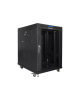 Lanberg Rack cabinet 19" free-standing 15U/600x800 (flat pack) with glass door lCD V2, black | Lanberg