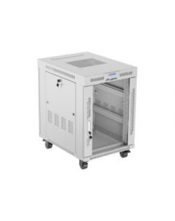 Lanberg Rack cabinet 19" free-standing 15U/600x800 (flat pack) with glass door lCD V2, grey | Lanberg
