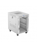 Lanberg Rack cabinet 19" free-standing 15U/600x800 (flat pack) with glass door lCD V2, grey | Lanberg