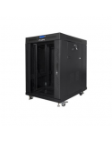 Lanberg Rack cabinet 19" free-standing 15U/800x1000 (flat pack) with glass door lCD V2, black | Lanberg