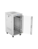 Lanberg Rack cabinet 19" free-standing 22U/600x800 (flat pack) with glass door lCD V2, grey | Lanberg