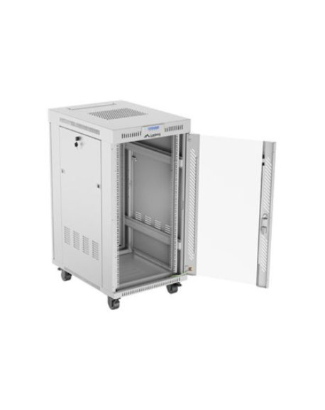 Lanberg Rack cabinet 19" free-standing 22U/600x800 (flat pack) with glass door lCD V2, grey | Lanberg