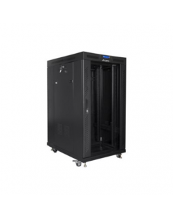 Lanberg Rack cabinet 19" free-standing 22U/800x1000 (flat pack) with glass door lCD V2, black | Lanberg
