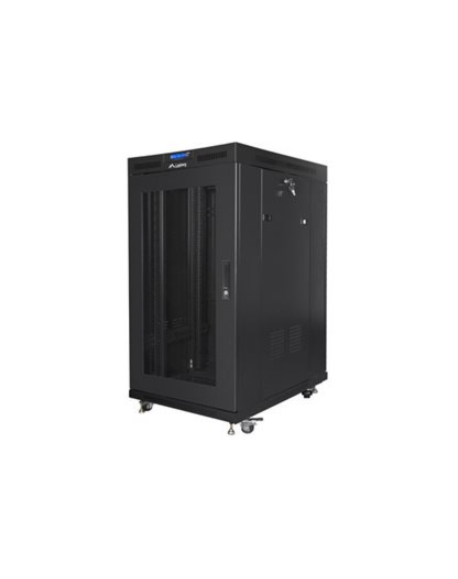 Lanberg Rack cabinet 19" free-standing 22U/800x1000 (flat pack) with mesh door lCD V2, black | Lanberg